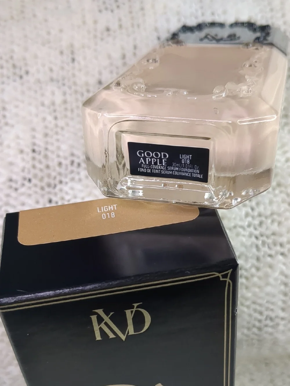 KVD Beauty Good Apple Full-Coverage Serum Foundation in Light(018), 30g/1.01oz